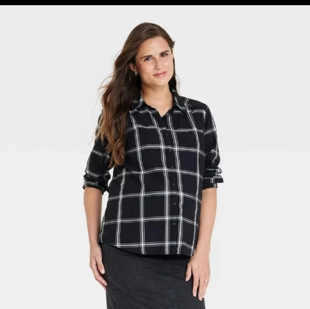 Isabel Maternity by Ingrid Women's Long Sleeve Button-Front Maternity T-Shirt